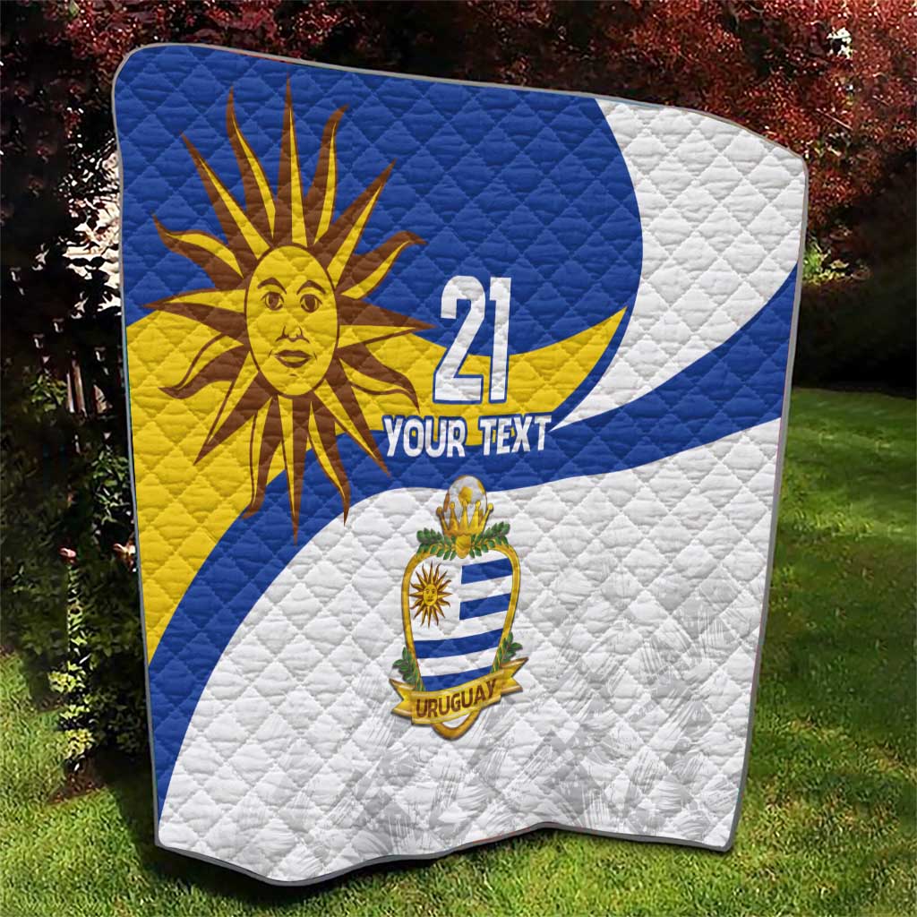 Uruguay Football Custom Quilt La Celeste Sol de Mayo Motif LT9
