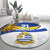 Uruguay Football Custom Round Carpet La Celeste Sol de Mayo Motif LT9