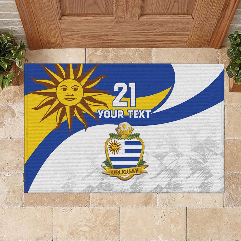 Uruguay Football Custom Rubber Doormat La Celeste Sol de Mayo Motif LT9