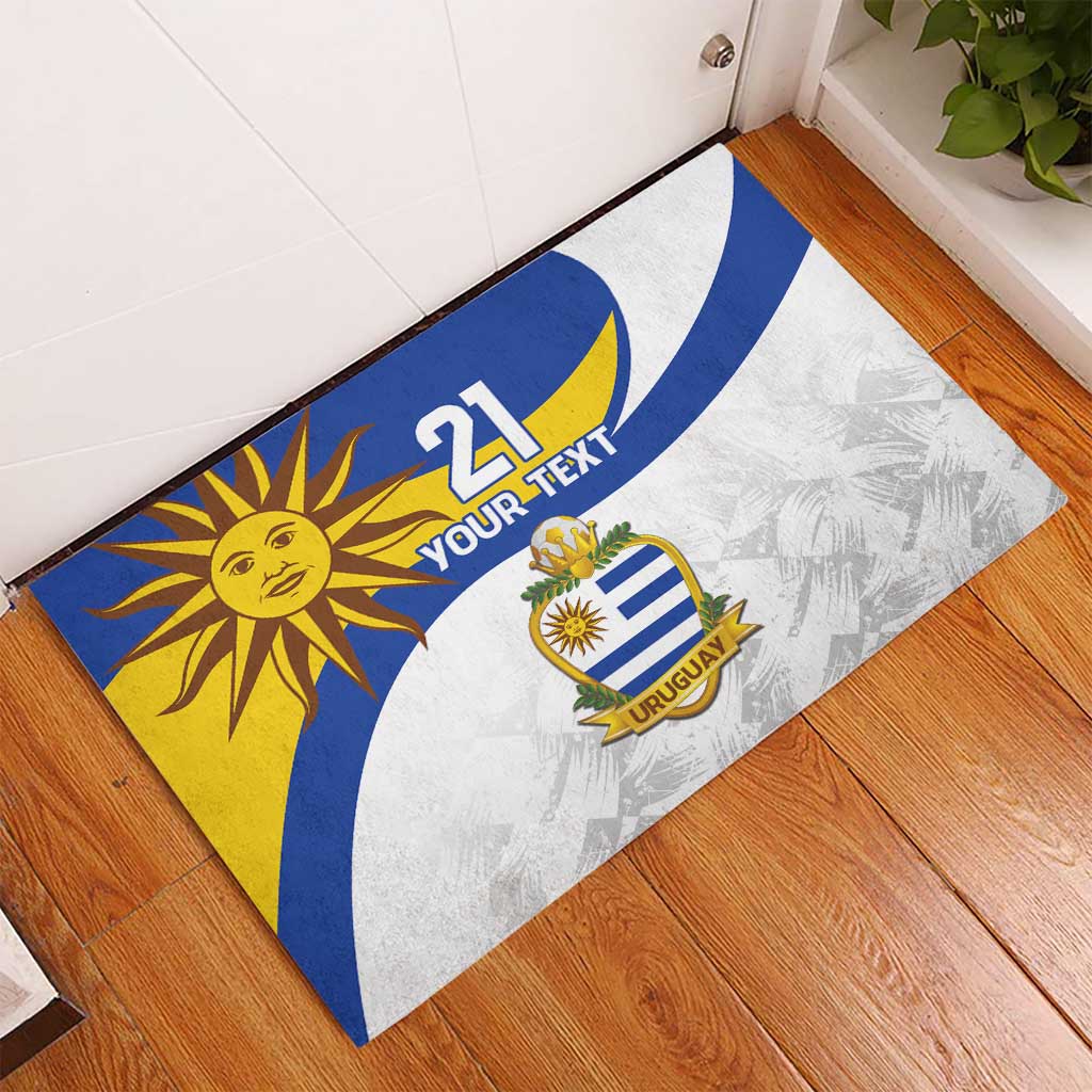 Uruguay Football Custom Rubber Doormat La Celeste Sol de Mayo Motif
