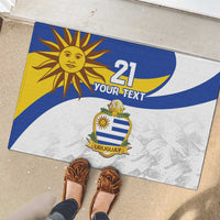 Uruguay Football Custom Rubber Doormat La Celeste Sol de Mayo Motif