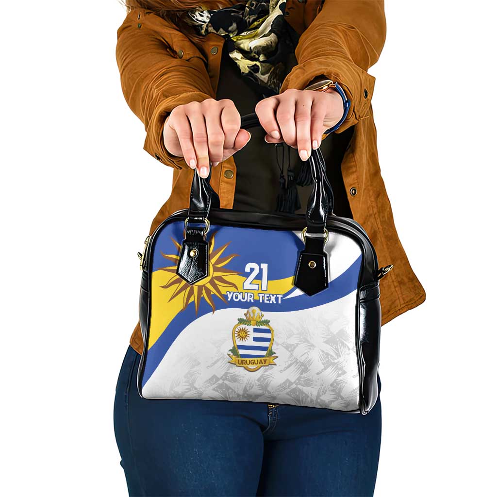 Uruguay Football Custom Shoulder Handbag La Celeste Sol de Mayo Motif