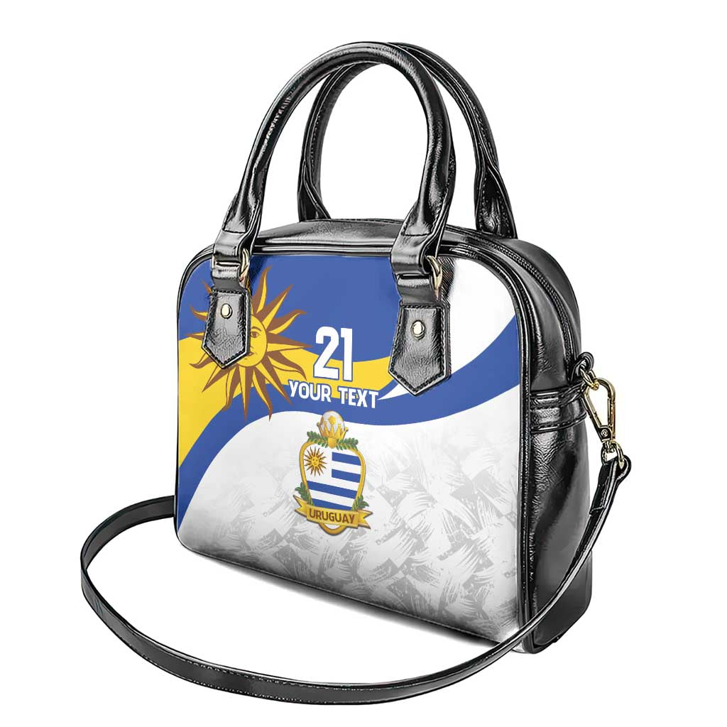 Uruguay Football Custom Shoulder Handbag La Celeste Sol de Mayo Motif