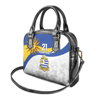 Uruguay Football Custom Shoulder Handbag La Celeste Sol de Mayo Motif LT9