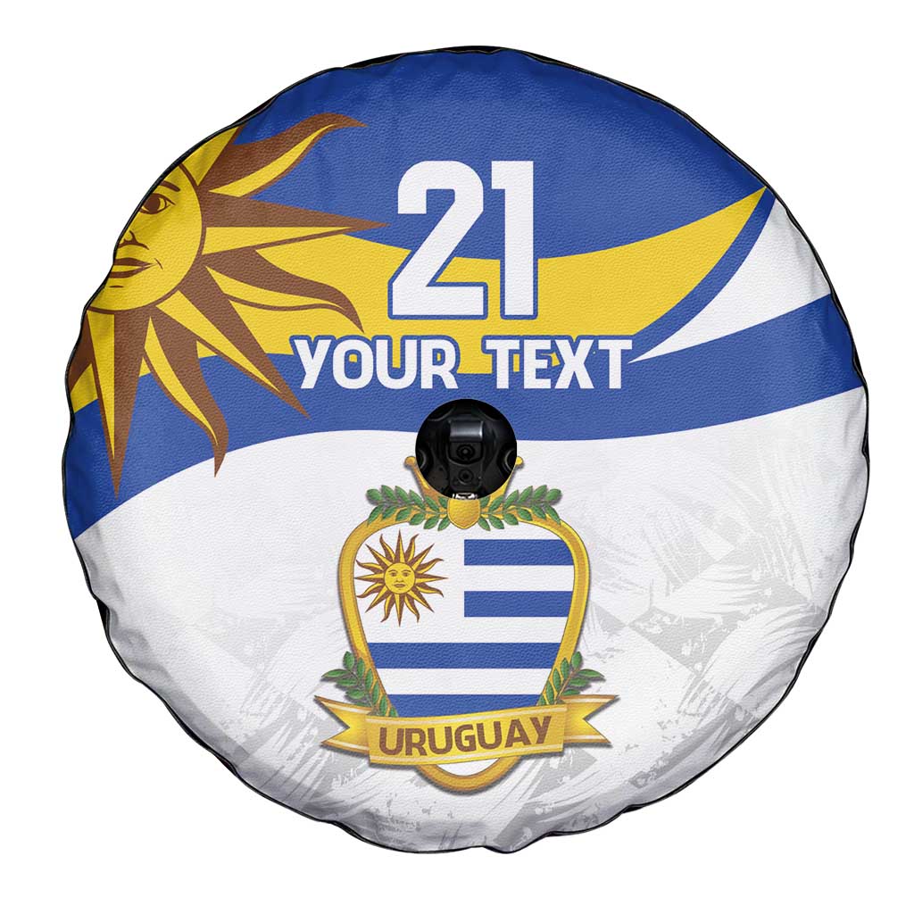 Uruguay Football Custom Spare Tire Cover La Celeste Sol de Mayo Motif LT9