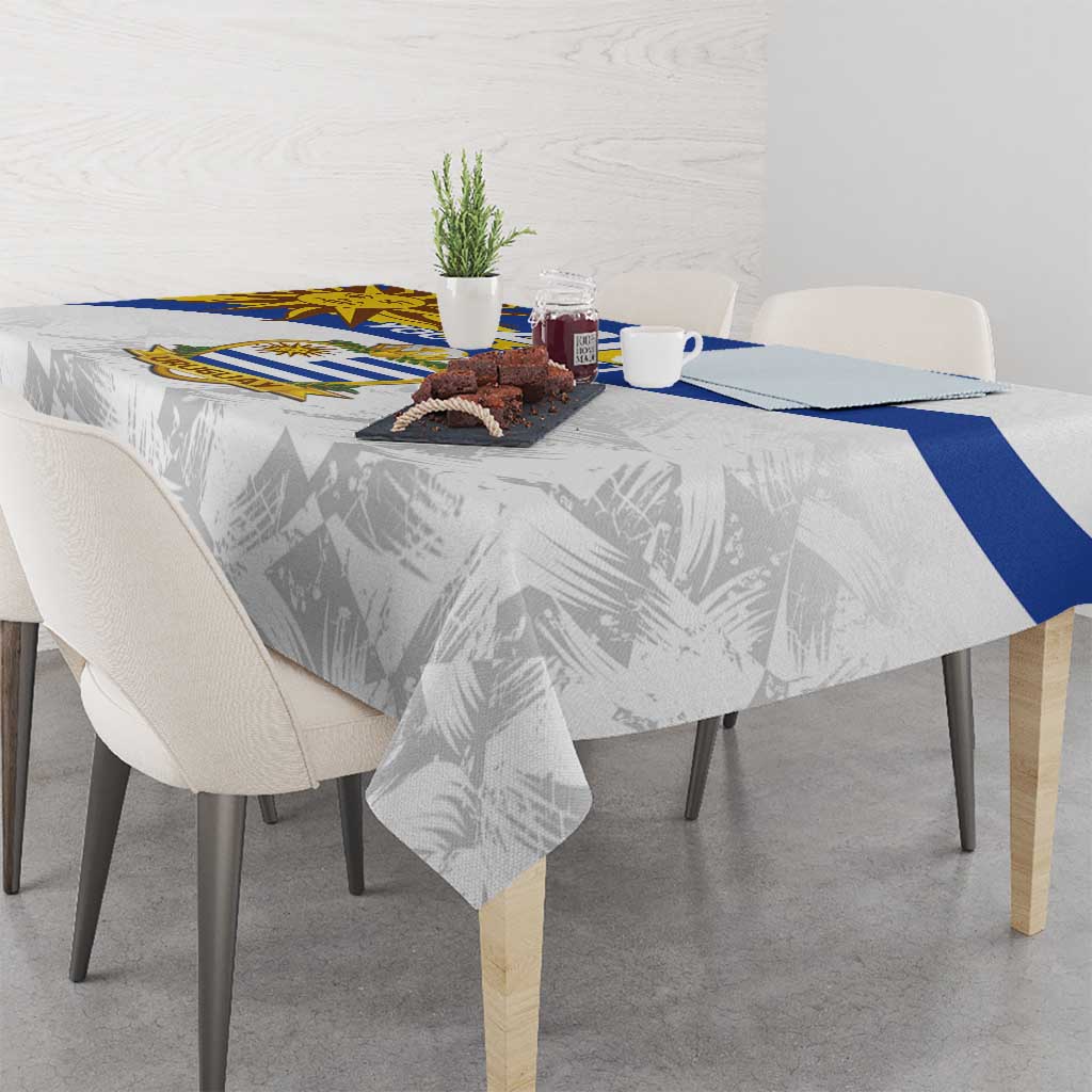 Uruguay Football Custom Tablecloth La Celeste Sol de Mayo Motif