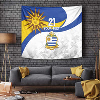 Uruguay Football Custom Tapestry La Celeste Sol de Mayo Motif LT9