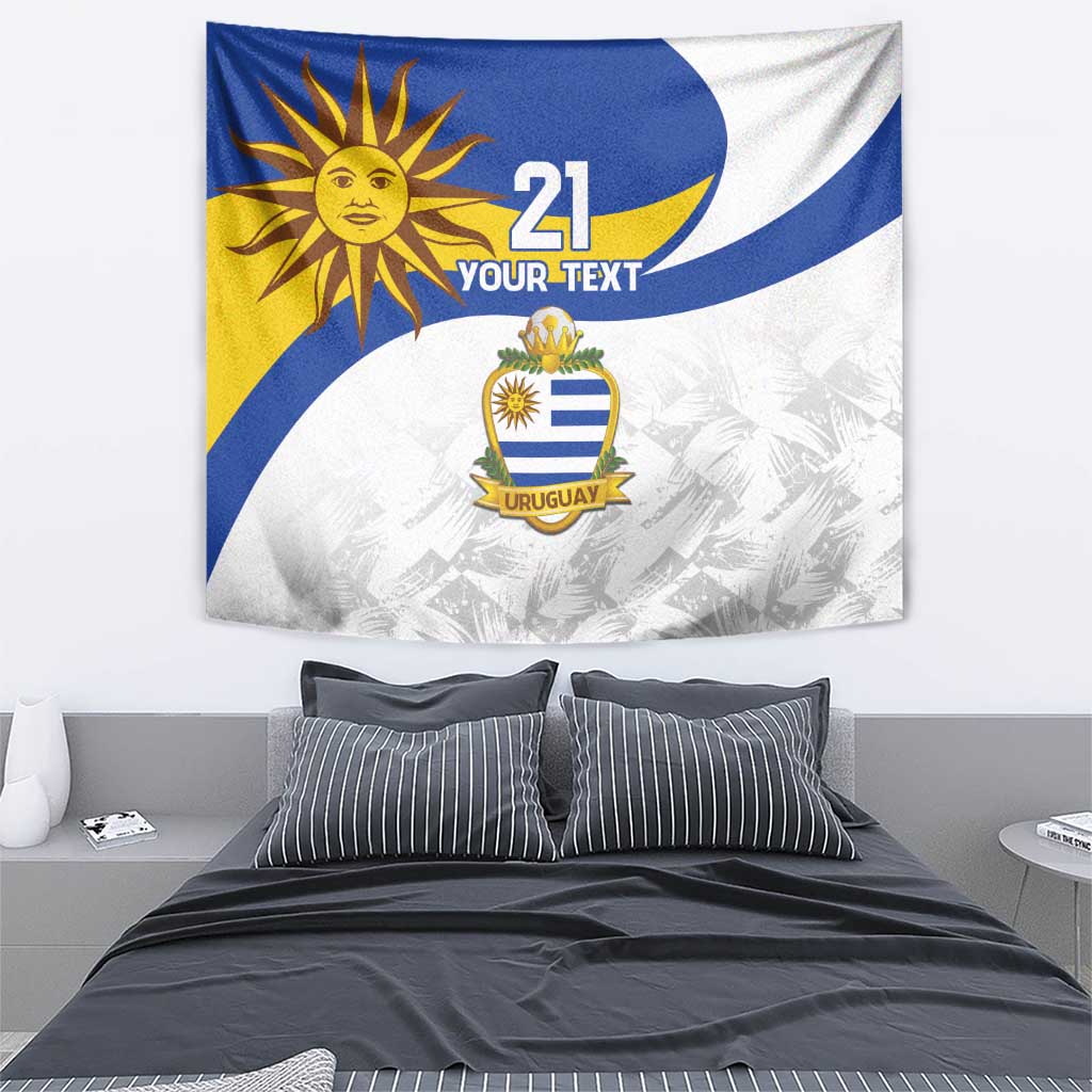 Uruguay Football Custom Tapestry La Celeste Sol de Mayo Motif LT9