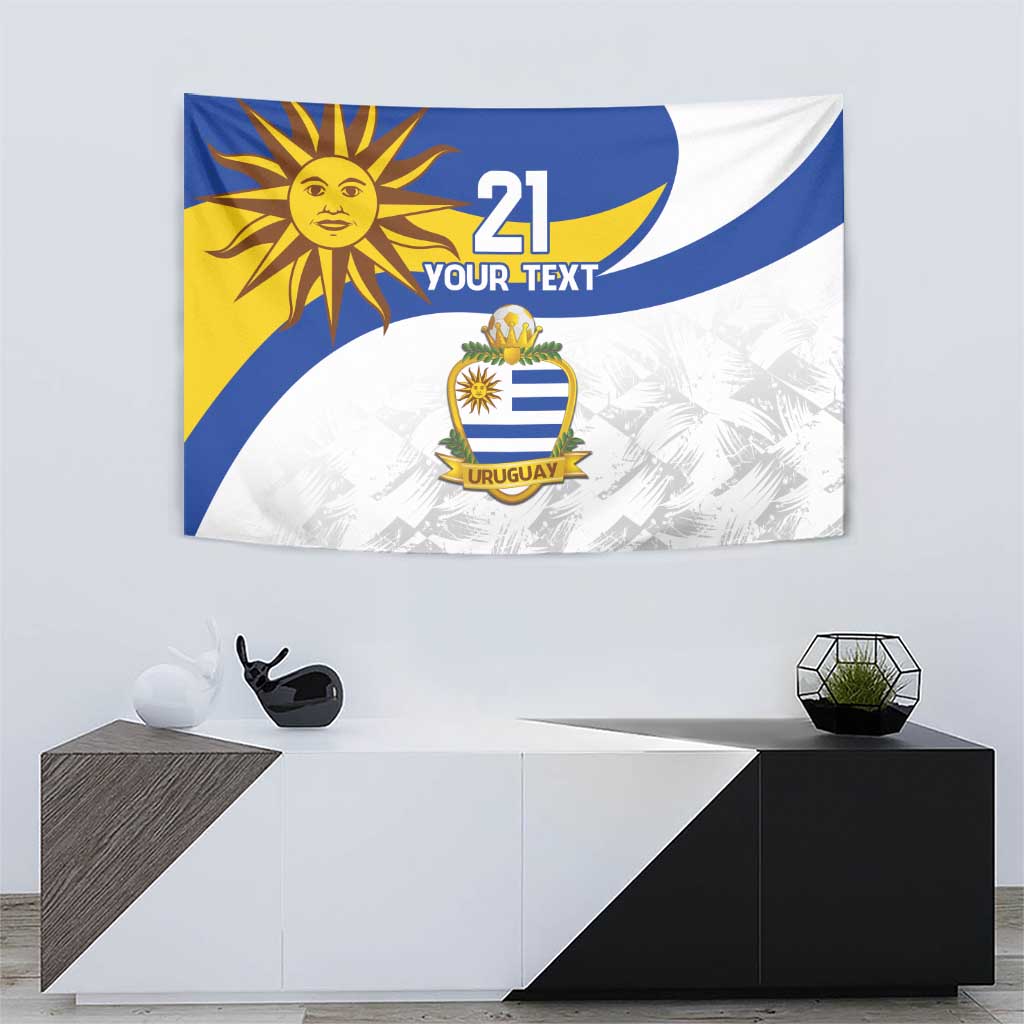 Uruguay Football Custom Tapestry La Celeste Sol de Mayo Motif LT9