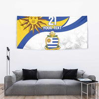 Uruguay Football Custom Tapestry La Celeste Sol de Mayo Motif LT9