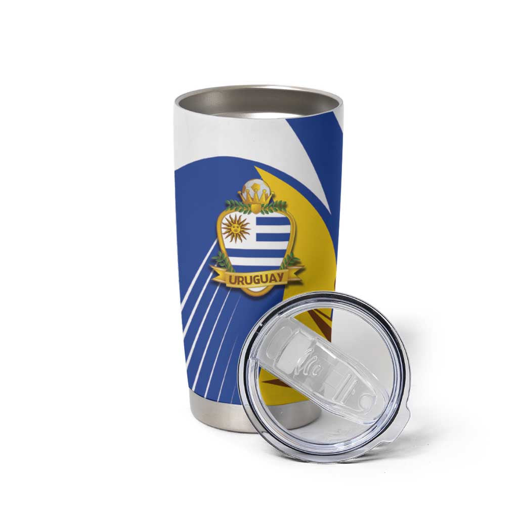 Uruguay Football Custom Tumbler Cup La Celeste Sol de Mayo Motif