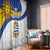 Uruguay Football Custom Window Curtain La Celeste Sol de Mayo Motif