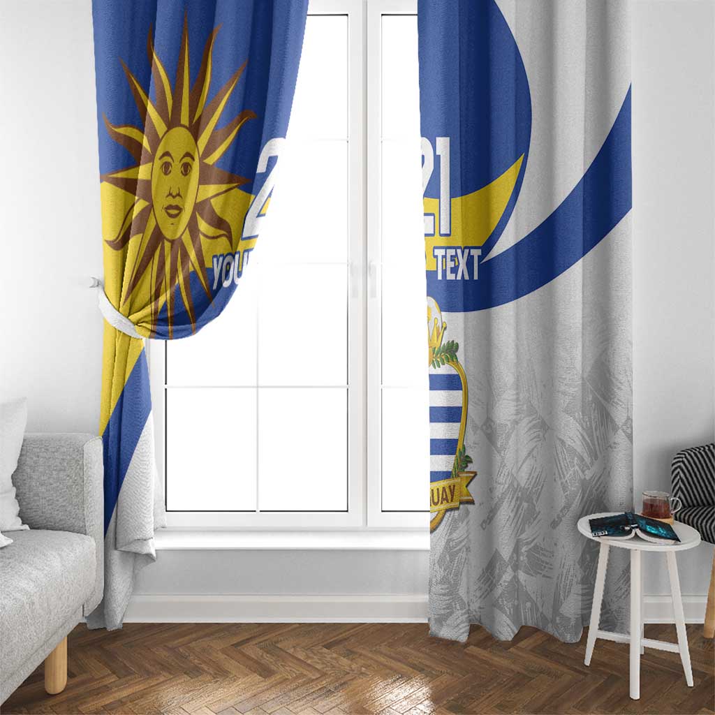 Uruguay Football Custom Window Curtain La Celeste Sol de Mayo Motif LT9