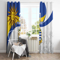 Uruguay Football Custom Window Curtain La Celeste Sol de Mayo Motif LT9