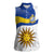 Uruguay Football Custom Women Sleeveless Polo Shirt La Celeste Sol de Mayo Motif