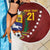 Venezuela Football Custom Beach Blanket La Vinotinto Red Wine Coat of Arms LT9