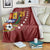 Venezuela Football Custom Blanket La Vinotinto Red Wine Coat of Arms LT9