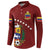 Venezuela Football Custom Button Sweatshirt La Vinotinto Red Wine Coat of Arms