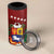 Venezuela Football Custom 4 in 1 Can Cooler Tumbler La Vinotinto Red Wine Coat of Arms