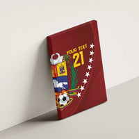 Venezuela Football Custom Canvas Wall Art La Vinotinto Red Wine Coat of Arms LT9