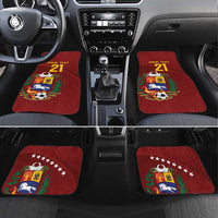 Venezuela Football Custom Car Mats La Vinotinto Red Wine Coat of Arms LT9