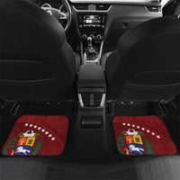 Venezuela Football Custom Car Mats La Vinotinto Red Wine Coat of Arms LT9