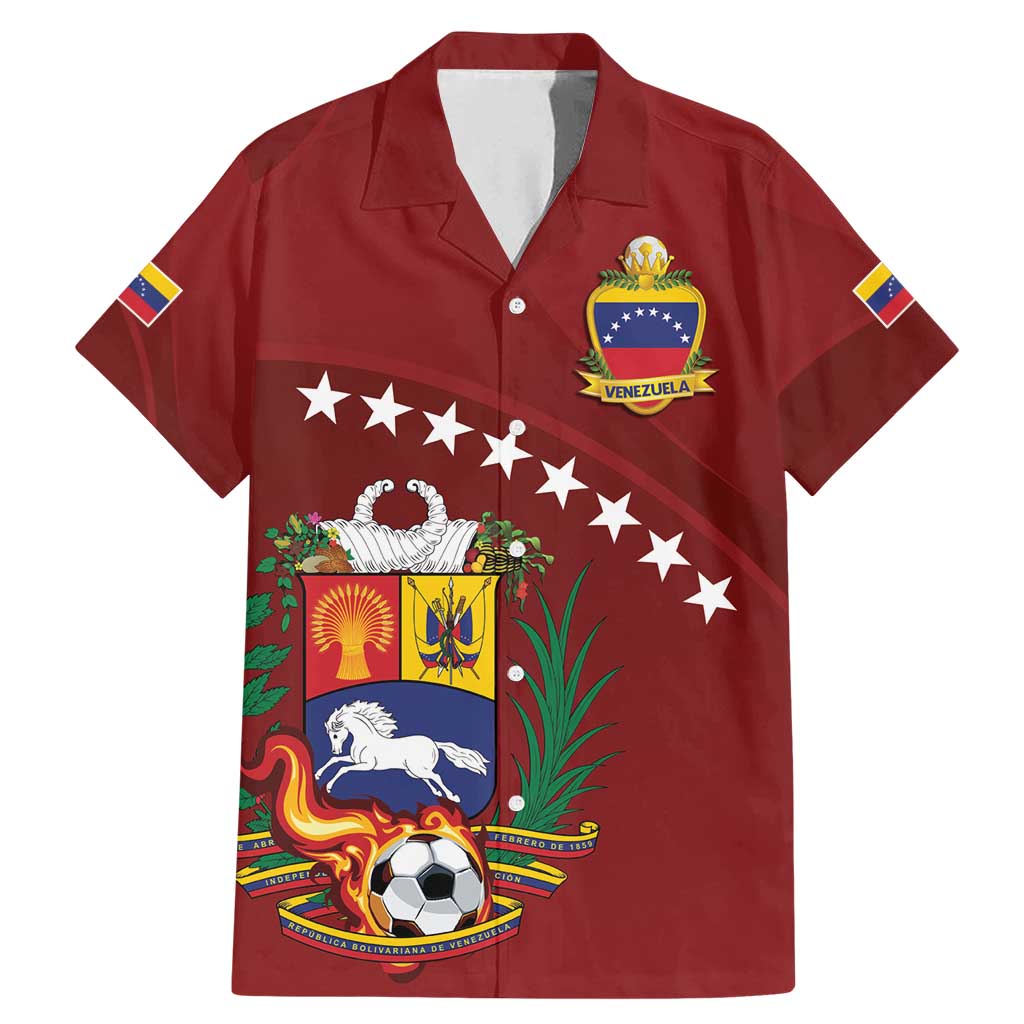 Venezuela Football Custom Family Matching Mermaid Dress and Hawaiian Shirt La Vinotinto Red Wine Coat of Arms