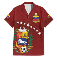 Venezuela Football Custom Family Matching Mermaid Dress and Hawaiian Shirt La Vinotinto Red Wine Coat of Arms