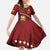 Venezuela Football Custom Family Matching Summer Maxi Dress and Hawaiian Shirt La Vinotinto Red Wine Coat of Arms