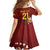 Venezuela Football Custom Family Matching Summer Maxi Dress and Hawaiian Shirt La Vinotinto Red Wine Coat of Arms