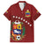 Venezuela Football Custom Family Matching Summer Maxi Dress and Hawaiian Shirt La Vinotinto Red Wine Coat of Arms
