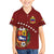 Venezuela Football Custom Family Matching Summer Maxi Dress and Hawaiian Shirt La Vinotinto Red Wine Coat of Arms