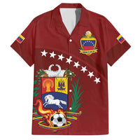 Venezuela Football Custom Family Matching Tank Maxi Dress and Hawaiian Shirt La Vinotinto Red Wine Coat of Arms