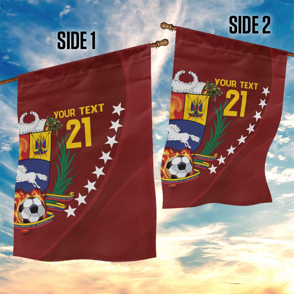 Venezuela Football Custom Garden Flag La Vinotinto Red Wine Coat of Arms
