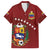 Venezuela Football Custom Hawaiian Shirt La Vinotinto Red Wine Coat of Arms