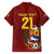 Venezuela Football Custom Hawaiian Shirt La Vinotinto Red Wine Coat of Arms