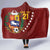 Venezuela Football Custom Hooded Blanket La Vinotinto Red Wine Coat of Arms