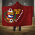 Venezuela Football Custom Hooded Blanket La Vinotinto Red Wine Coat of Arms