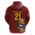 Venezuela Football Custom Hoodie La Vinotinto Red Wine Coat of Arms
