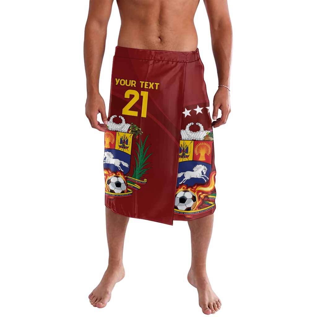 Venezuela Football Custom Lavalava La Vinotinto Red Wine Coat of Arms