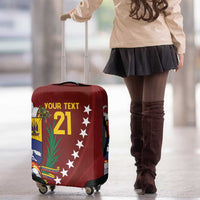 Venezuela Football Custom Luggage Cover La Vinotinto Red Wine Coat of Arms LT9