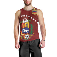 Venezuela Football Custom Men Tank Top La Vinotinto Red Wine Coat of Arms