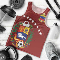 Venezuela Football Custom Men Tank Top La Vinotinto Red Wine Coat of Arms