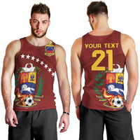 Venezuela Football Custom Men Tank Top La Vinotinto Red Wine Coat of Arms