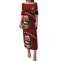 Venezuela Football Custom Puletasi La Vinotinto Red Wine Coat of Arms
