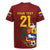 Venezuela Football Custom Rugby Jersey La Vinotinto Red Wine Coat of Arms
