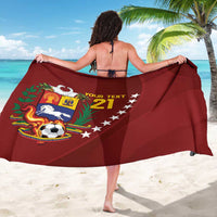 Venezuela Football Custom Sarong La Vinotinto Red Wine Coat of Arms