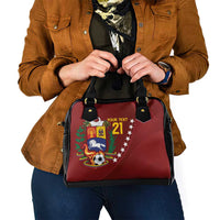 Venezuela Football Custom Shoulder Handbag La Vinotinto Red Wine Coat of Arms LT9