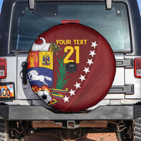 Venezuela Football Custom Spare Tire Cover La Vinotinto Red Wine Coat of Arms