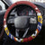 Venezuela Football Steering Wheel Cover La Vinotinto Red Wine Coat of Arms LT9